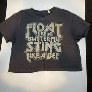 Float Like A Butterfly Sting Like A Bee Crop Top